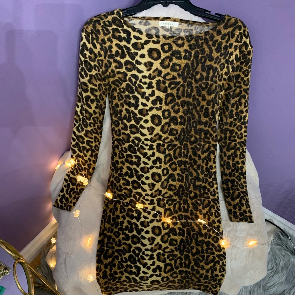Cheetah Mini Dress - Picture 1 of 3